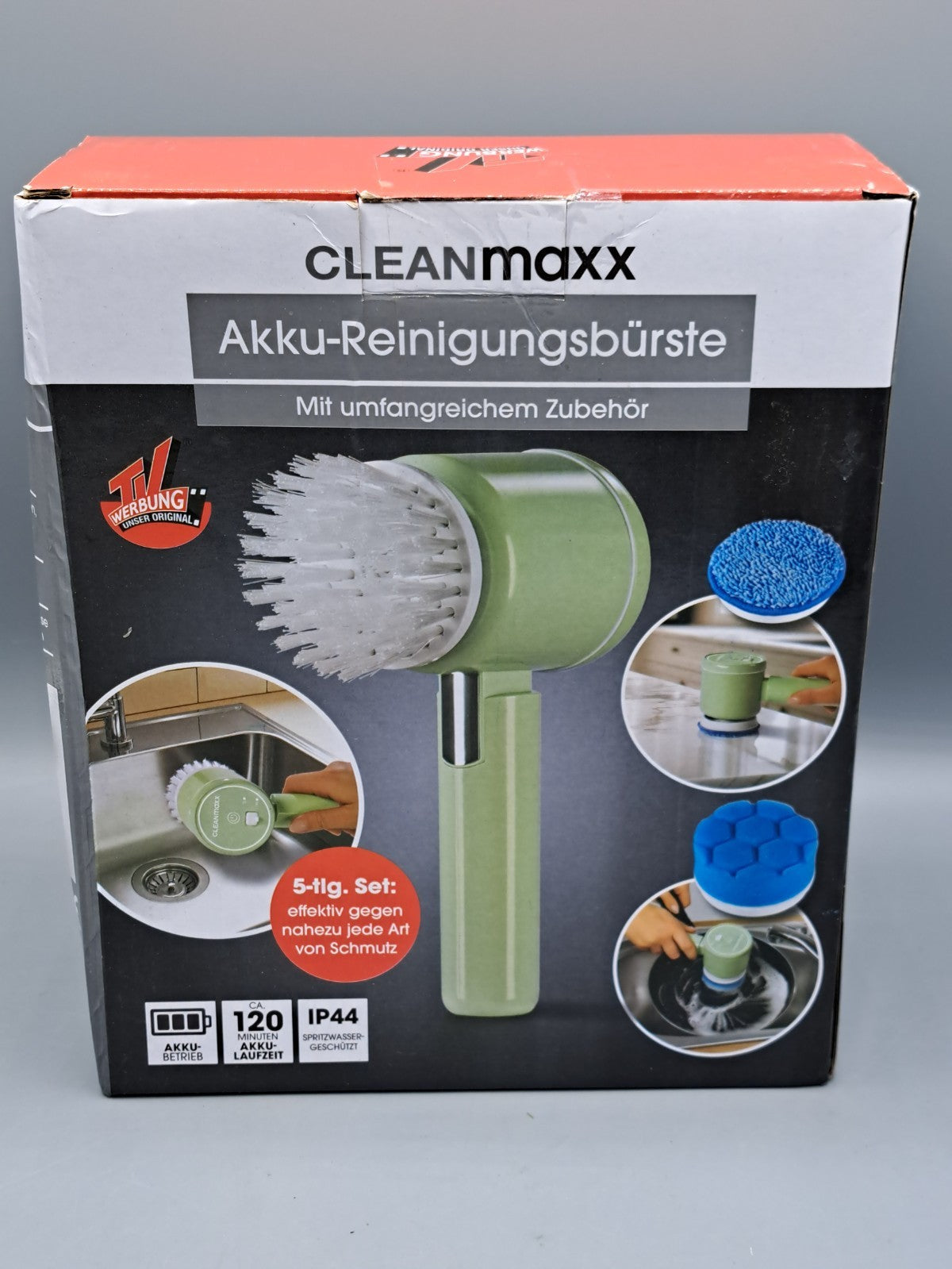 CLEANmaxx Akku-Reinigungsbürste mit Aufsätzen
